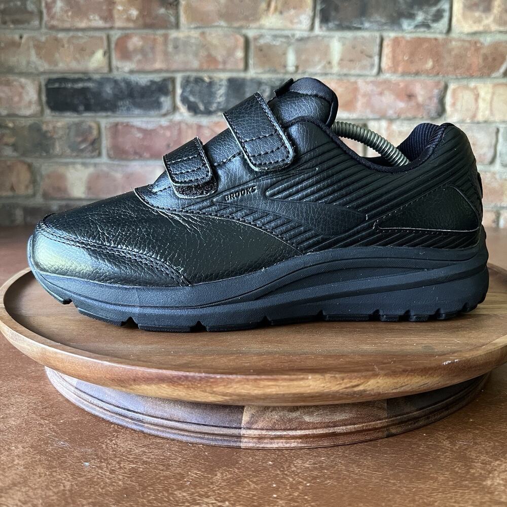 Brooks Addiction Walker 2 Women's 8 Black Leather Walking Sneaker Shoes